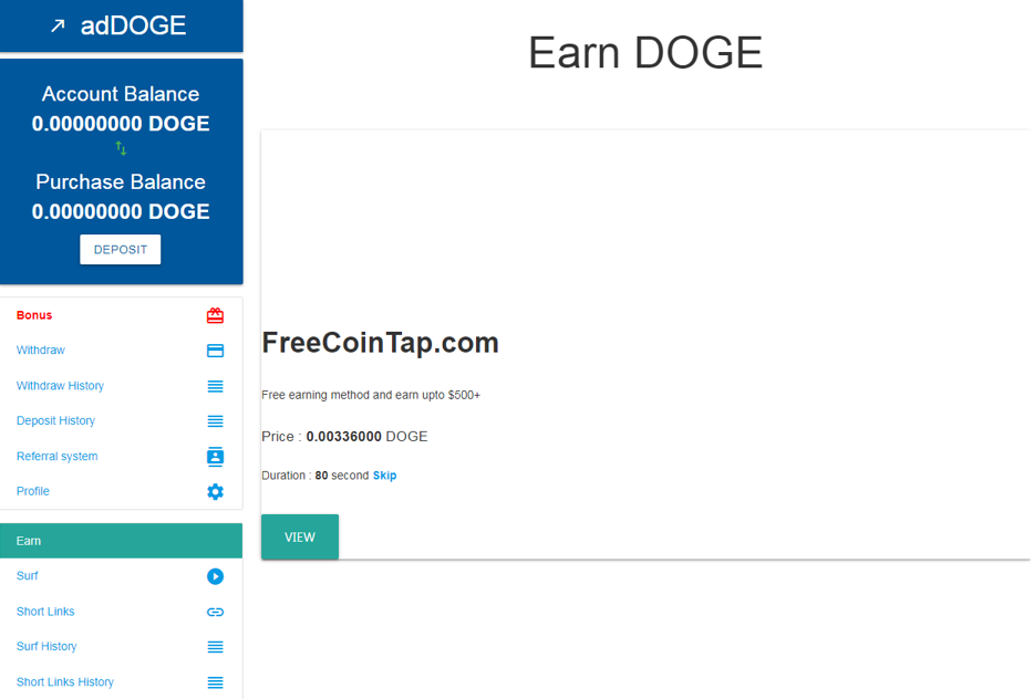 заработать DOGE в AddDoge