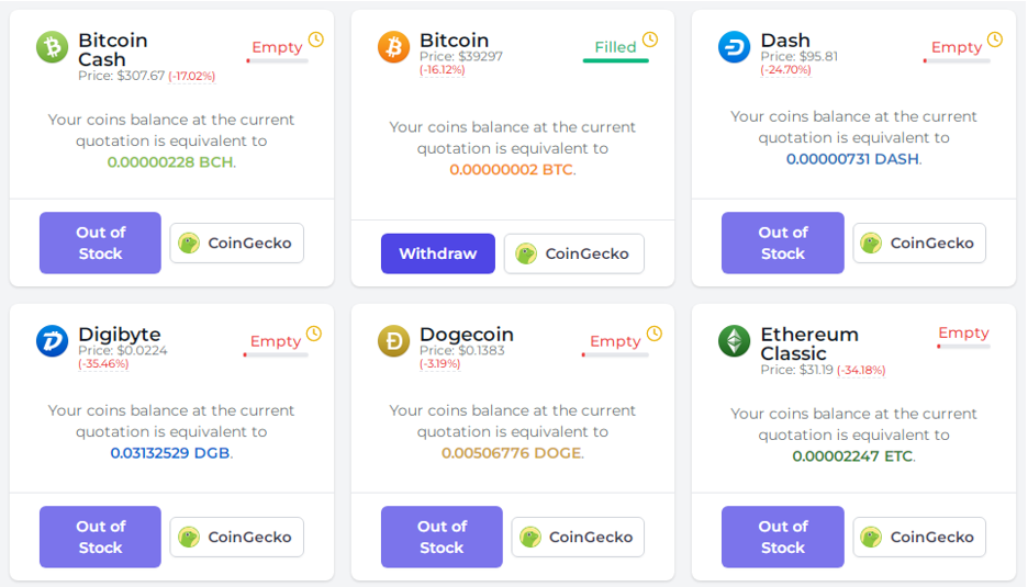 варианты выплат в Faucetcrypto