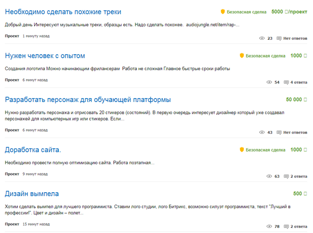 фриланс проекты