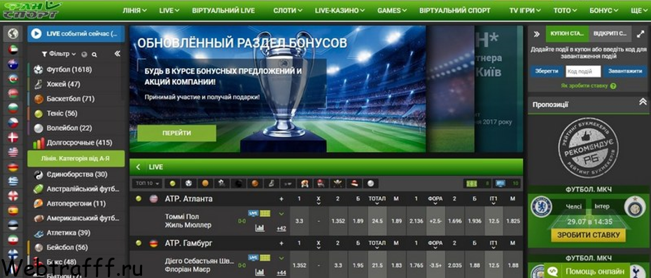 ФанСпорт букмекер