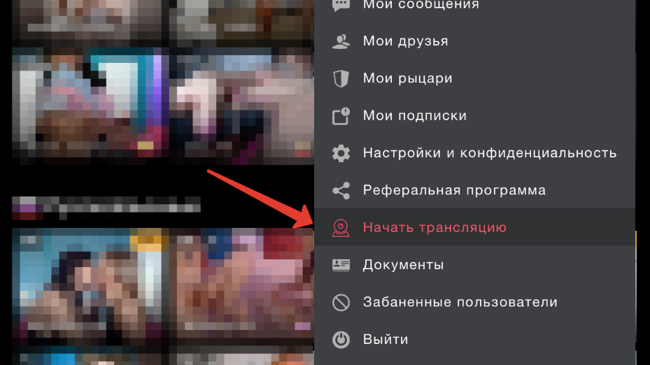 Stripchat начать трансляцию