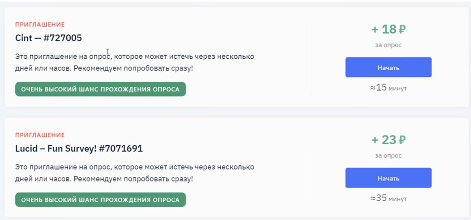 30 сайтов платных опросов с выводом денег